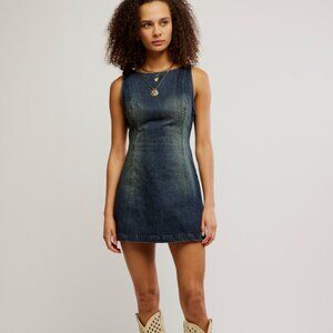 Free People Atlas Denim Mini Dress